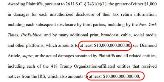 “避税大师”特朗普起诉美国税局和财政部，索赔100亿美元