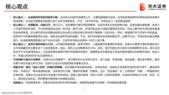光大策略:关注业绩,持股过节,春节后A股或迎来新一轮的上涨行情