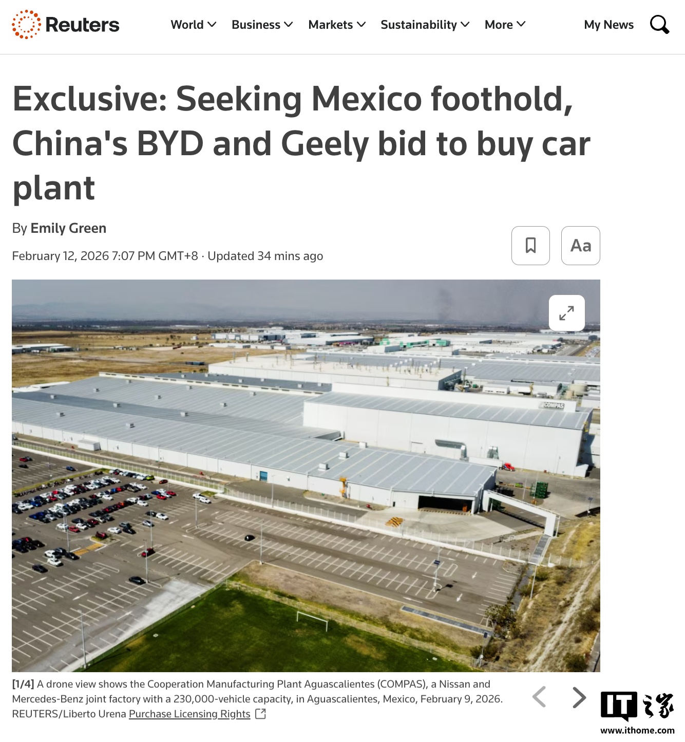 日产-奔驰墨西哥工厂获多家中国车企青睐,消息称比亚迪、吉利等有意竞标