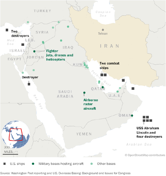 美军打击力量成型,特朗普似已准备对伊朗动武