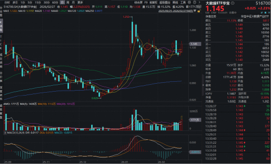 云计算进入密集涨价周期，厂商有望迎来估值重构！大数据ETF华宝（516700）大涨3.3%，拓维信息等3股涨停