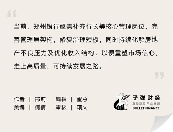 行长履职一年即离任！郑州银行业绩回暖，地产“包袱”犹存