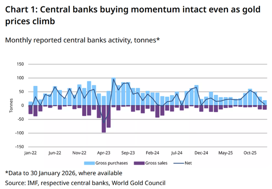 世界黄金协会：1月央行购金骤降八成！但新玩家入场暗示更大趋势