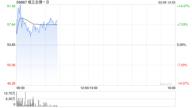 维立志博-B盘中涨超8% 正式进入港股通股票名单