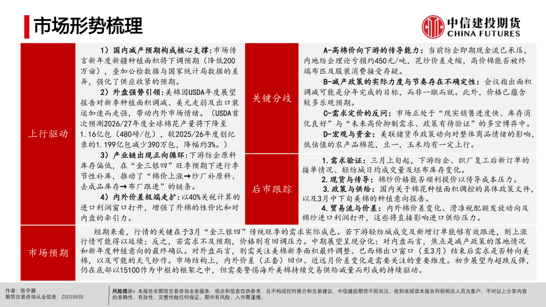 【棉花周报】宏观扰动未平，产业支撑仍在