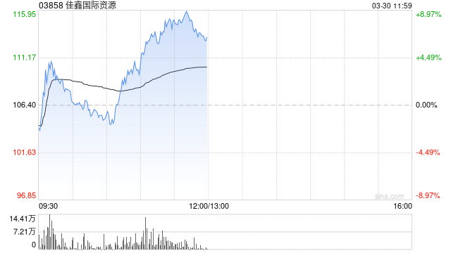 佳鑫国际资源午前涨超6% 全年扭亏为盈赚3.05亿港元