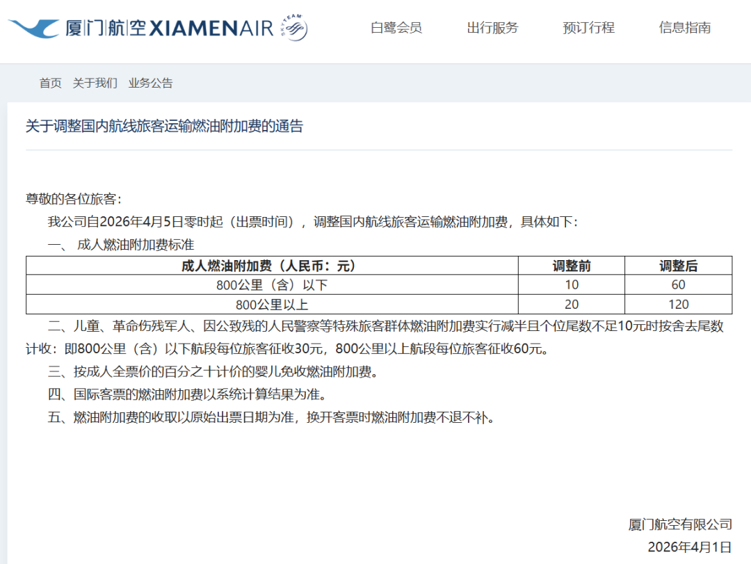 燃油附加费,即将上调!