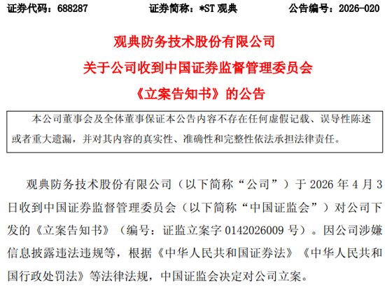 3家A股公司，收到证监会立案告知书！