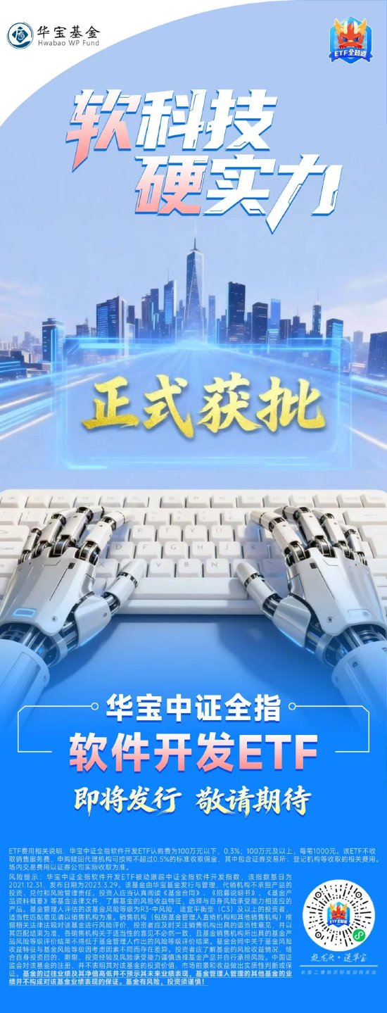 软科技，硬实力！⎡华宝中证全指软件开发ETF⎦正式获批，即将发行！