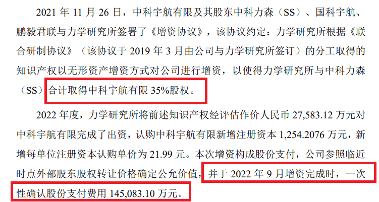 中科宇航IPO：报告期内股份支付金额高达19亿元 技术独立性待考 实控人“双跨”问题仍未解决