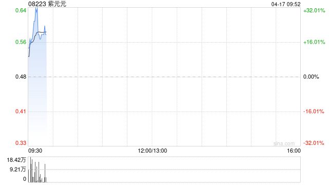 紫元元完成发行合共8600万股认购股份 净筹约4250万港元