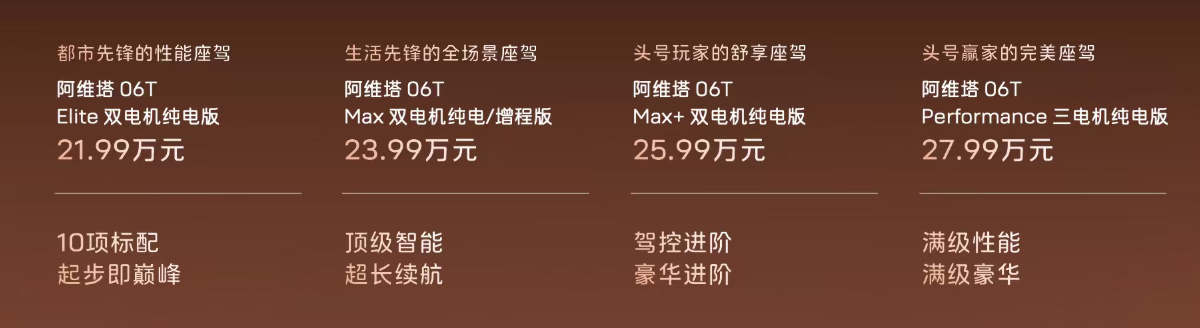 阿维塔 06T 全场景运动轿车上市：全系标配华为乾崑 ADS 4、宁德时代 5C 超充电池，21.99 万元起