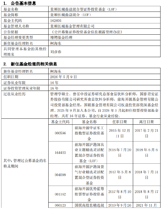 又一百亿基金经理产品线调整 刘彦春三只基金增聘基金经理