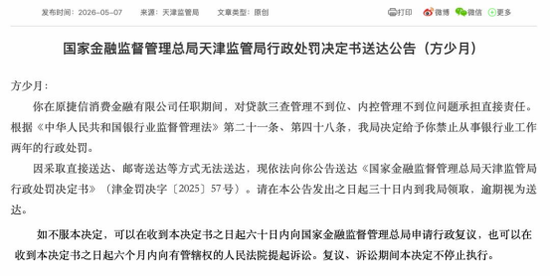 原捷信消金四名高管因贷款“三查”失守被罚!京东消金整合后仍需直面合规考验……